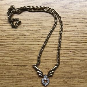 Gold angel pendant necklace